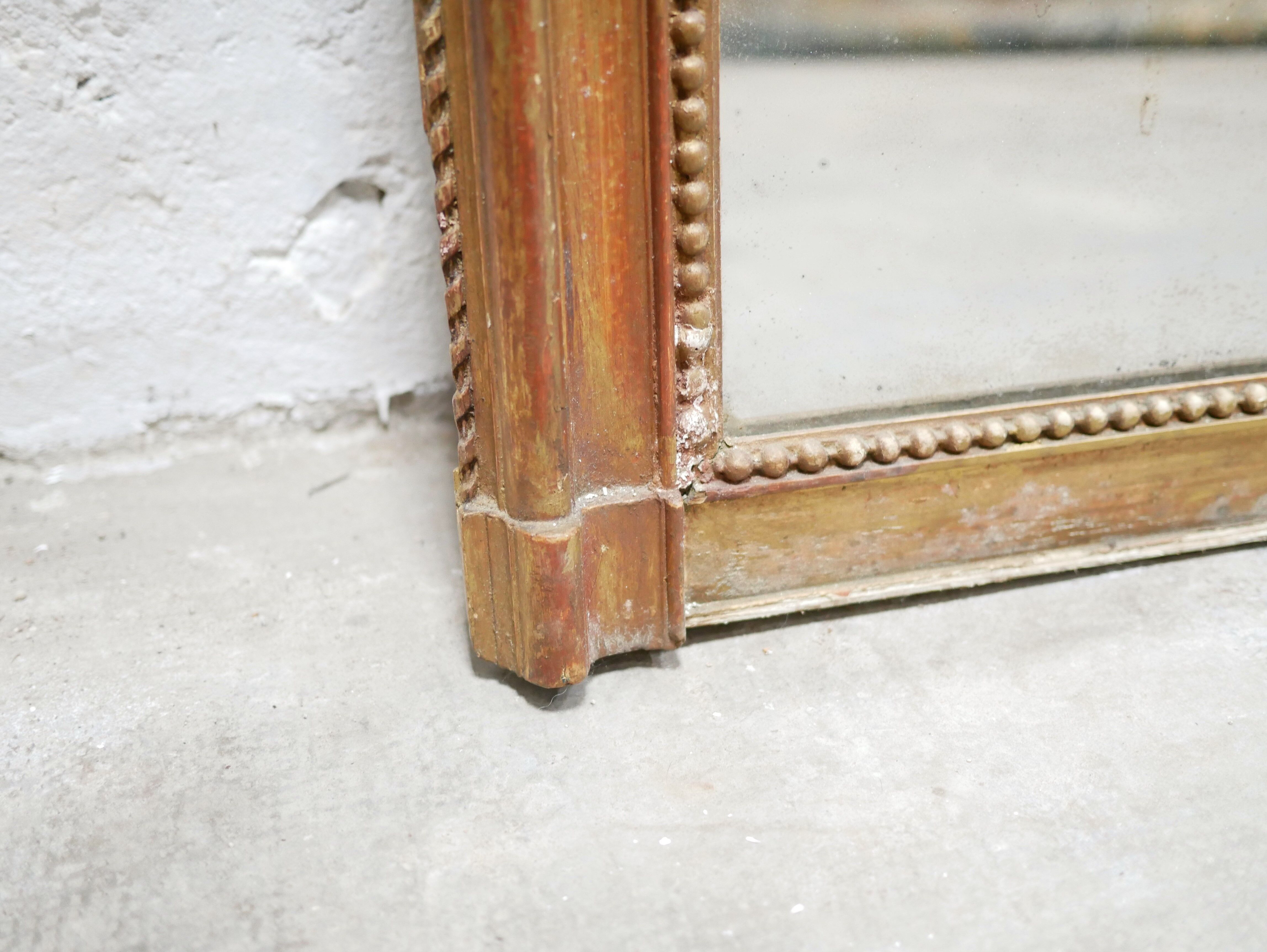 Old rectangular mirror Louis Philippe 150cm x 107cm