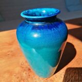 Turquoise and cobalt vase