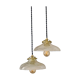 Duo of suspensions Holophane bistro style