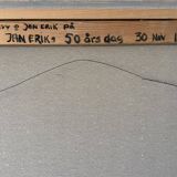 Vintage Original Oil On Canvas Painting Rural Landscape  1995