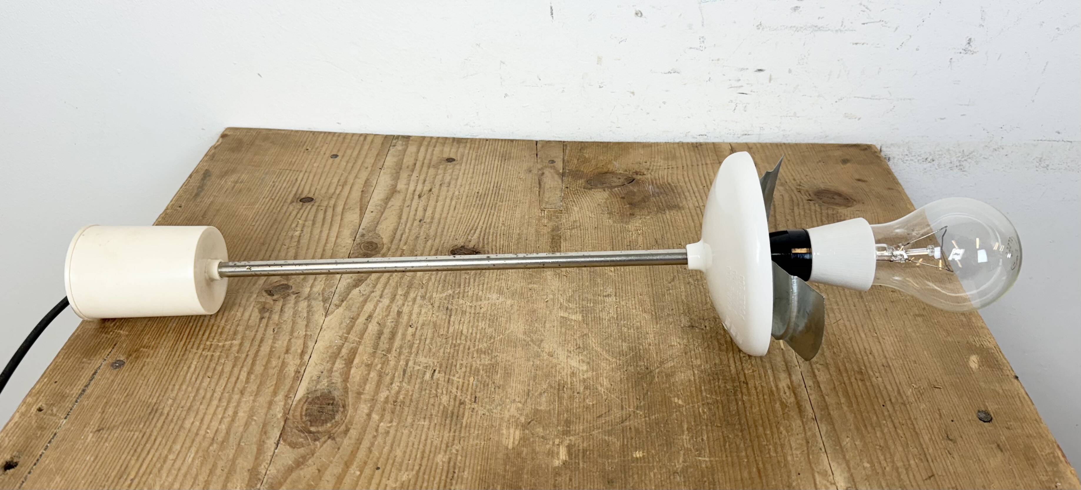 Vintage Chandelier with Milk Glass from Elektrosvit, 1960s