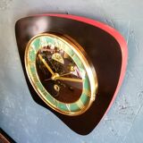 Clock vintage formica silent wall clock "ffr black and green"