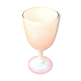 Pink and white opaline standing glass