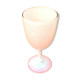Pink and white opaline standing glass
