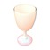 Pink and white opaline standing glass