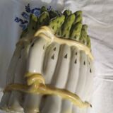 Plat à asperges en barbotine