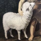 Painting Oil on canvas after Murillo Saint Jean Batiste early 20th century
