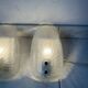 Set of two vintage Italian glass wall lamps