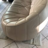 Ottoman 2-seater leather sofa