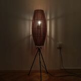 Lampadaire en bois industrielle 1970