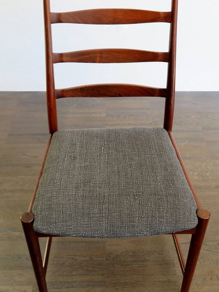 Set of Danish Dark Wood Dining Chairs by Arne Vodder, 1960s