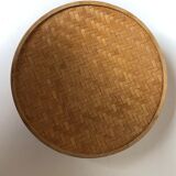 With lid rattan basket