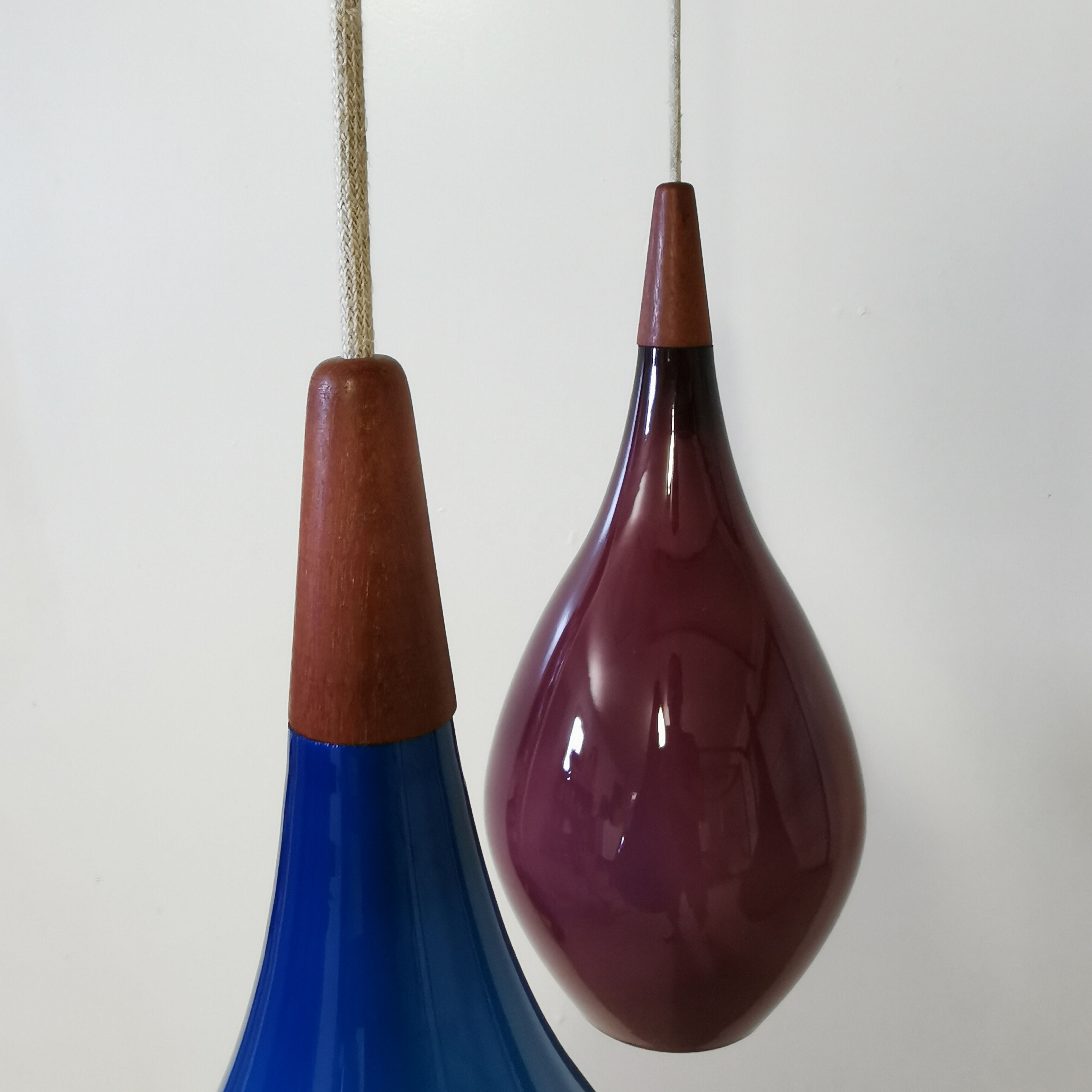 Scandinavian blown glass hanging Holmegaard 1960