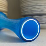 Vase, Scandinavian soliflore in blue opaline