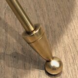 Round brass and mahogany sofa end from Jansen
