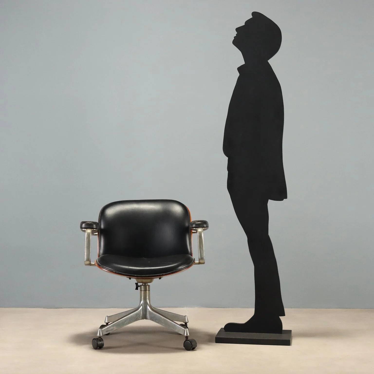 Fauteuil pivotant MIM années 1960