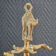 Vintage Brass Fireplace Tools Cat Decor