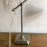 Metal and opaline desk lamp