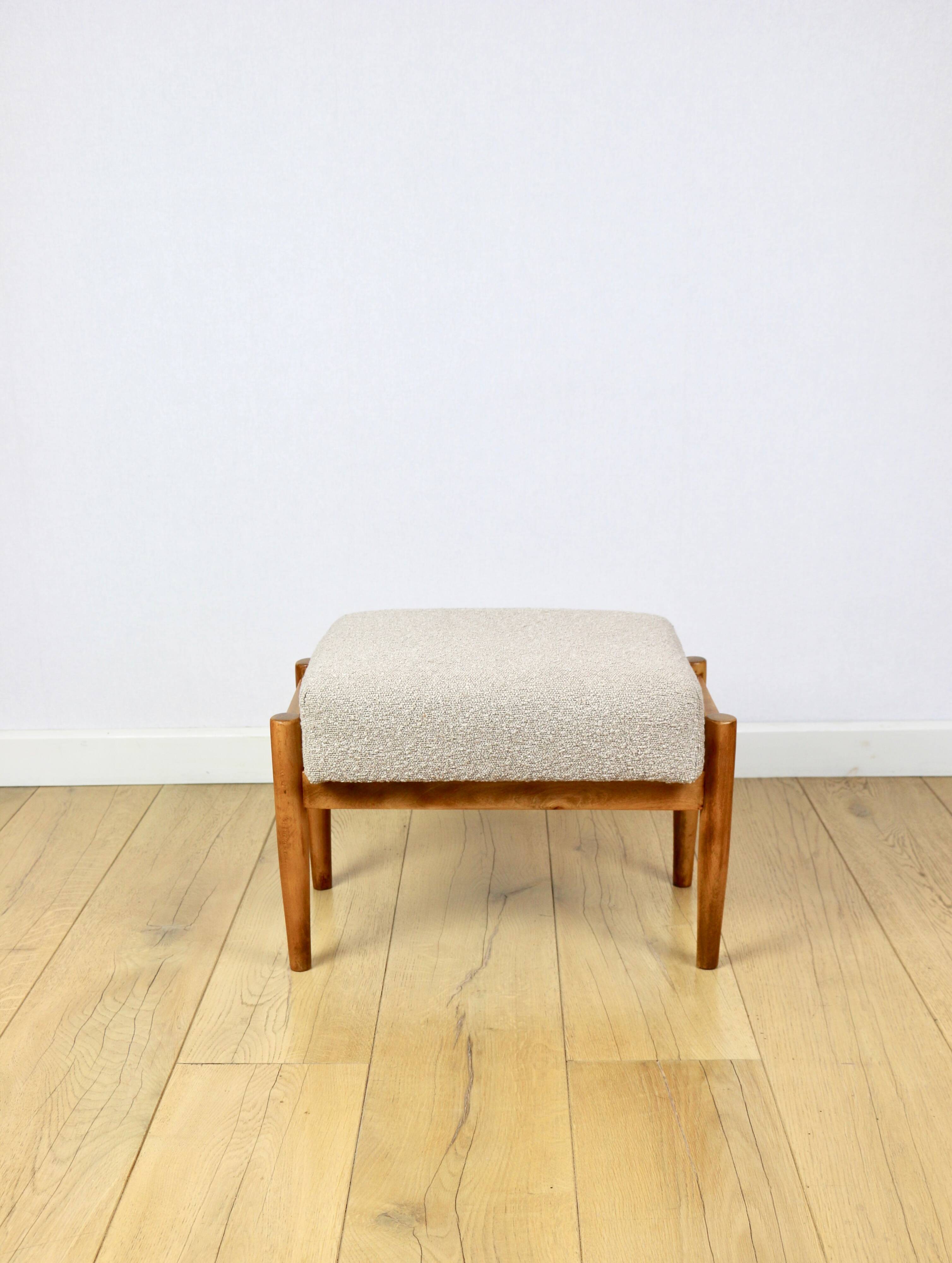 Edmund Homa stool beige boucle seat