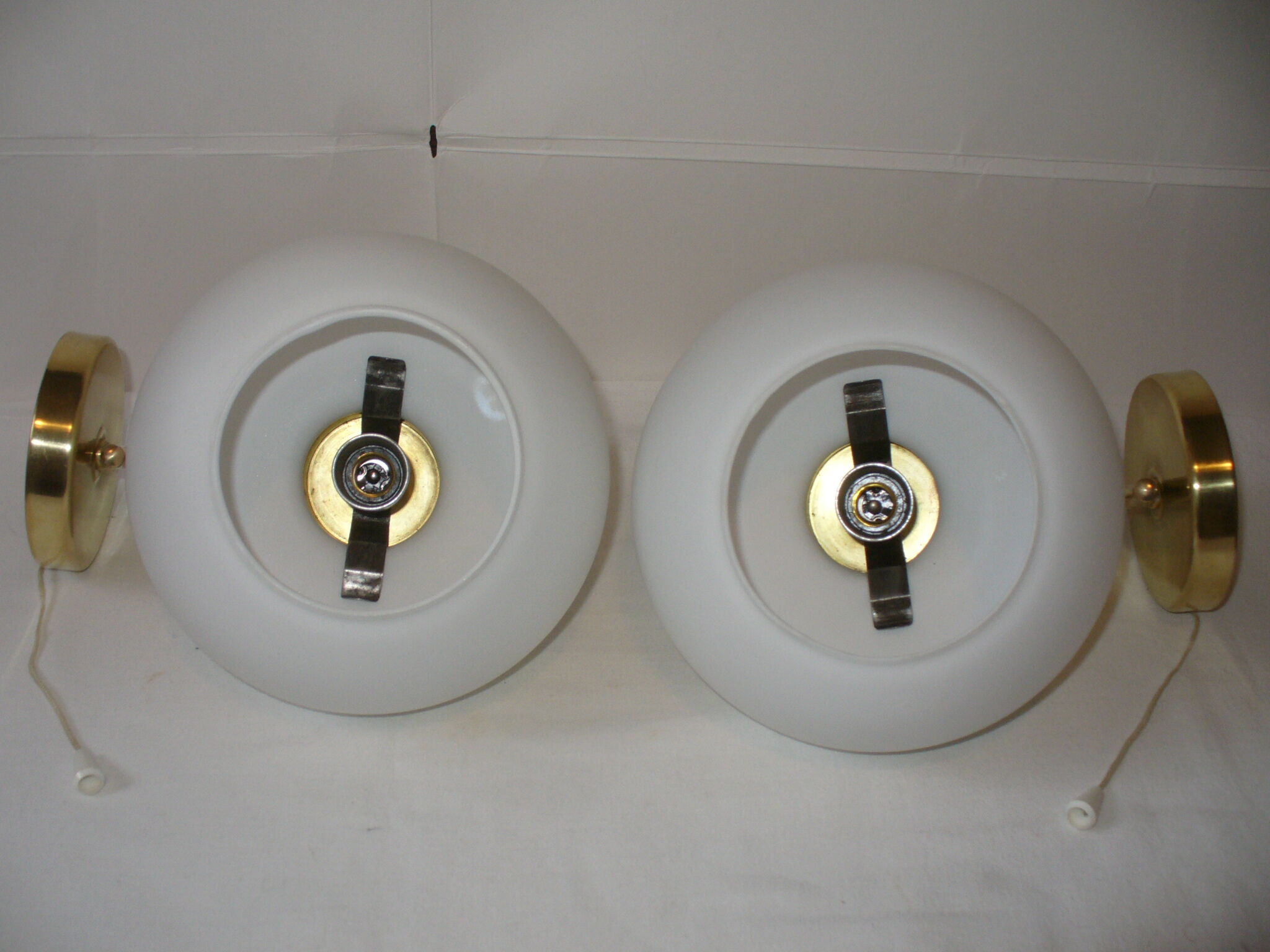 Pair of pull-out wall lamps from the 70s
