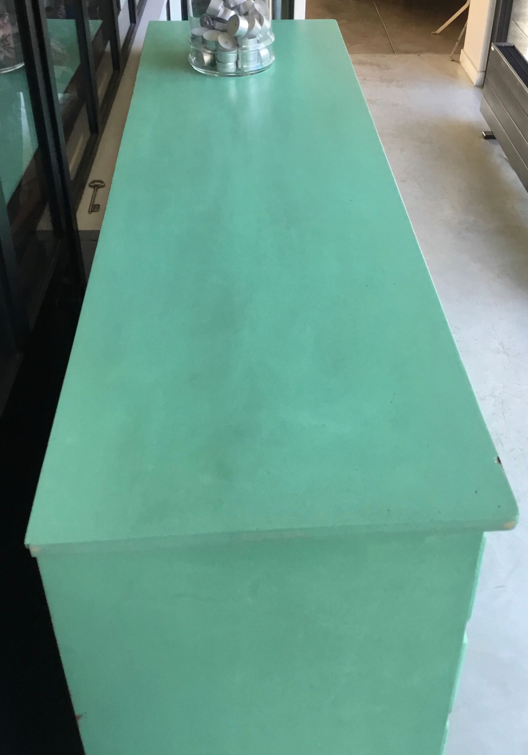 Water green loom cabinet with 10 drawers - 1960