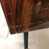 Commode 3 tiroirs laquée placage palissandre