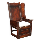 Antique carved oak armchair, England, 19th century