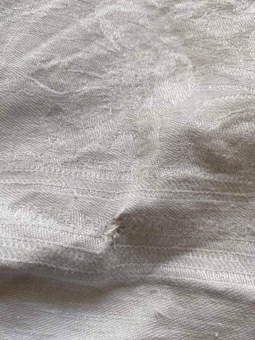 12 napkins in linen damask embroidered RG late 19th century.