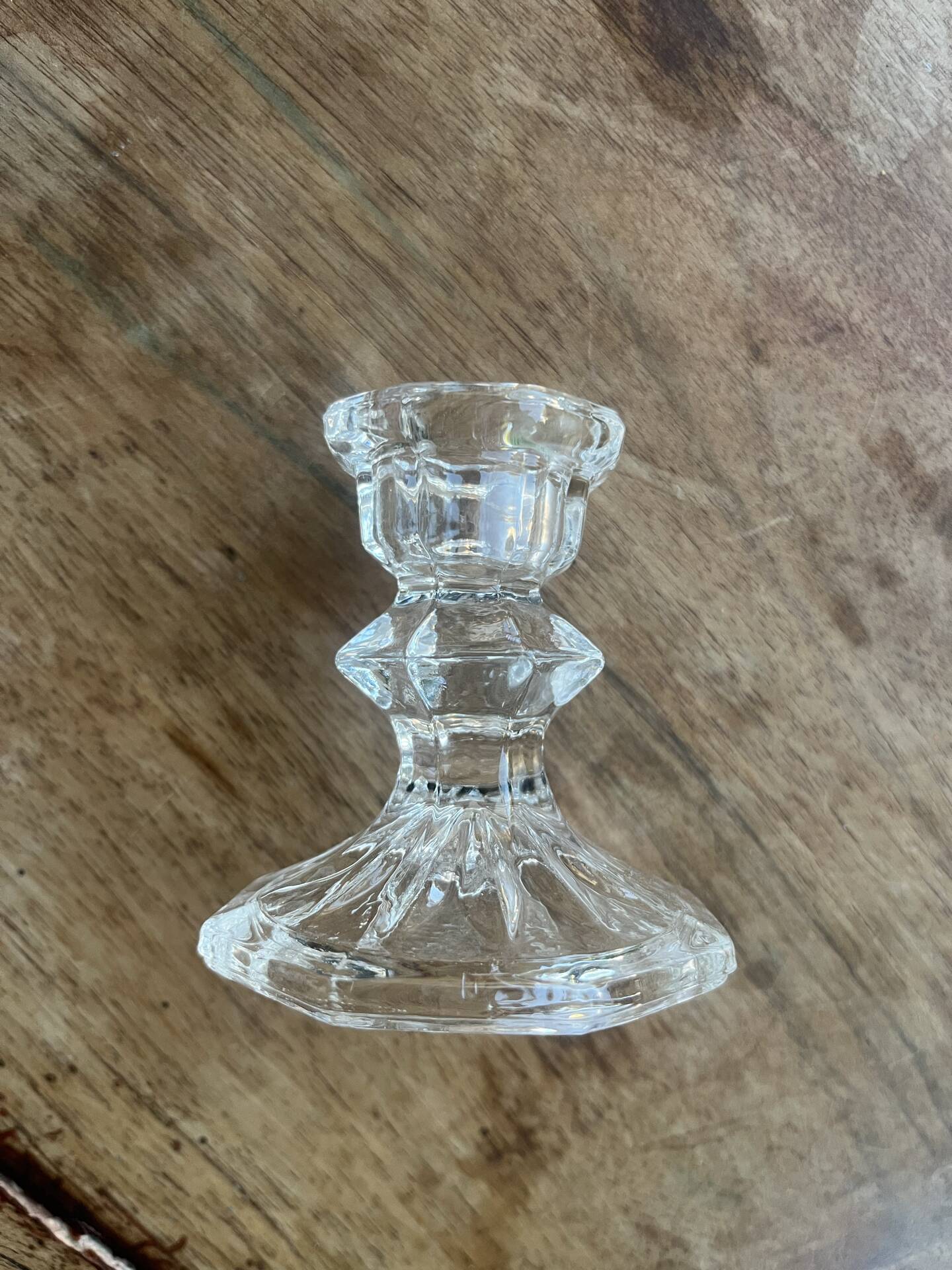 Antique glass candlestick