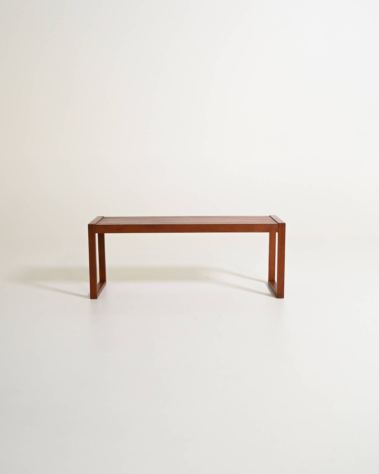 Banc en teck scandinave, années 1960