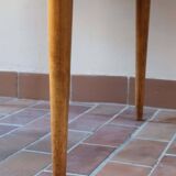 Scandinavian light wood round table