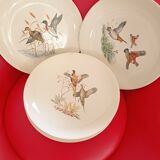 6 Villeroy and Boch dinner plates. Bird pattern.