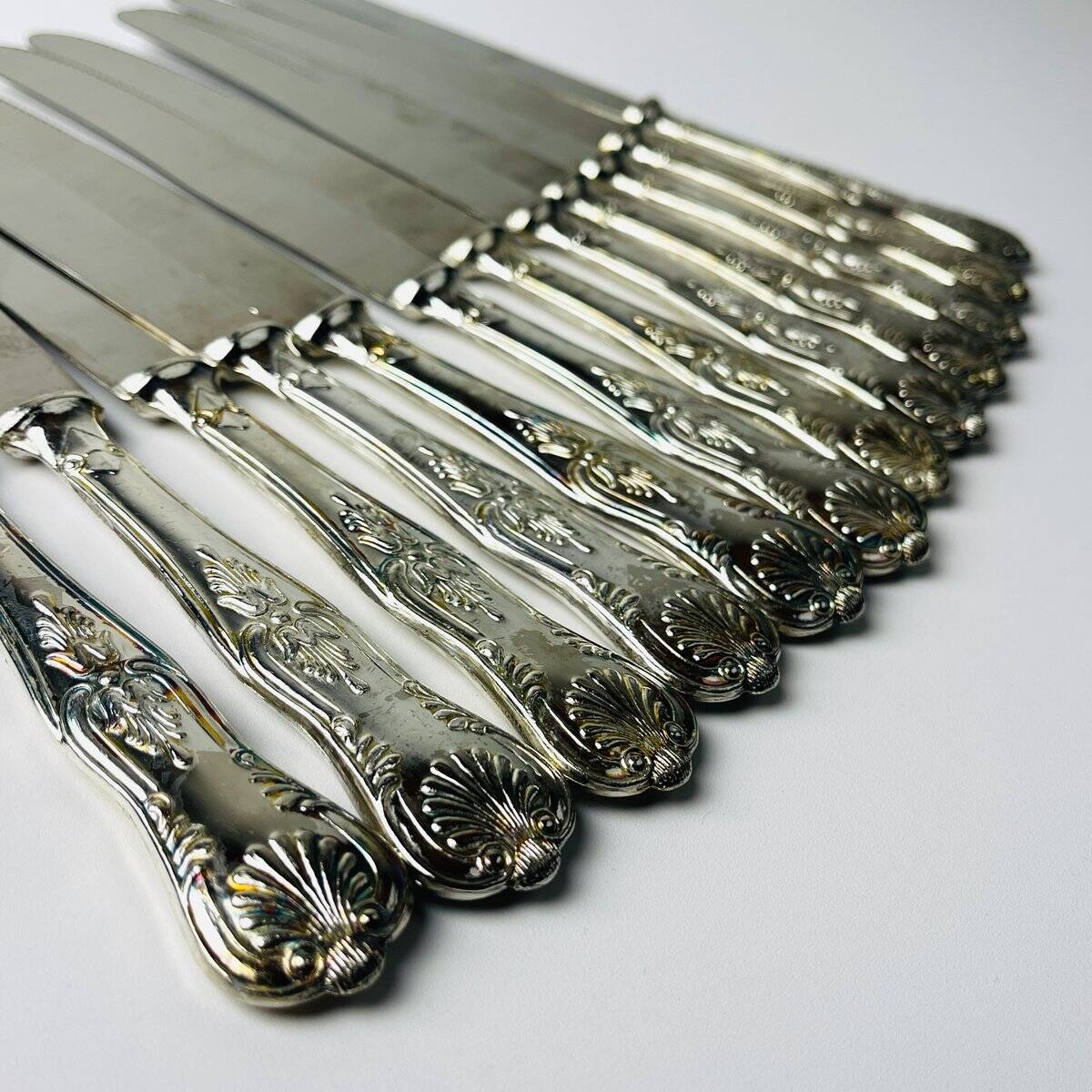 Antique silver cutlery, Italy, 1960s, set of 51.