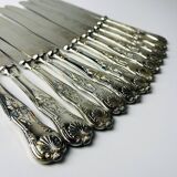 Antique silver cutlery, Italy, 1960s, set of 51.