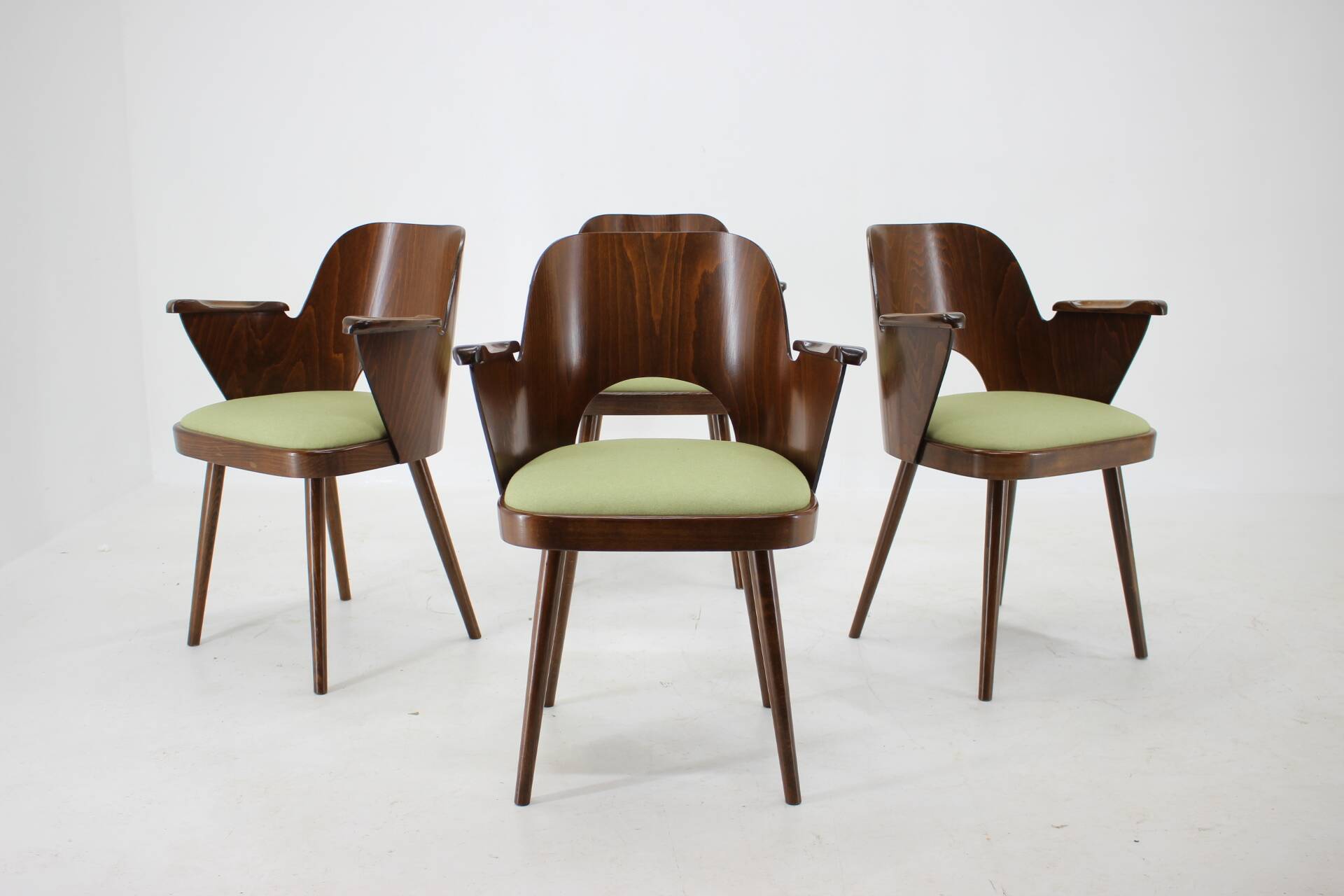 1960s Set of Four Oswald Haerdtl Dining Chairs, Czechoslovakia