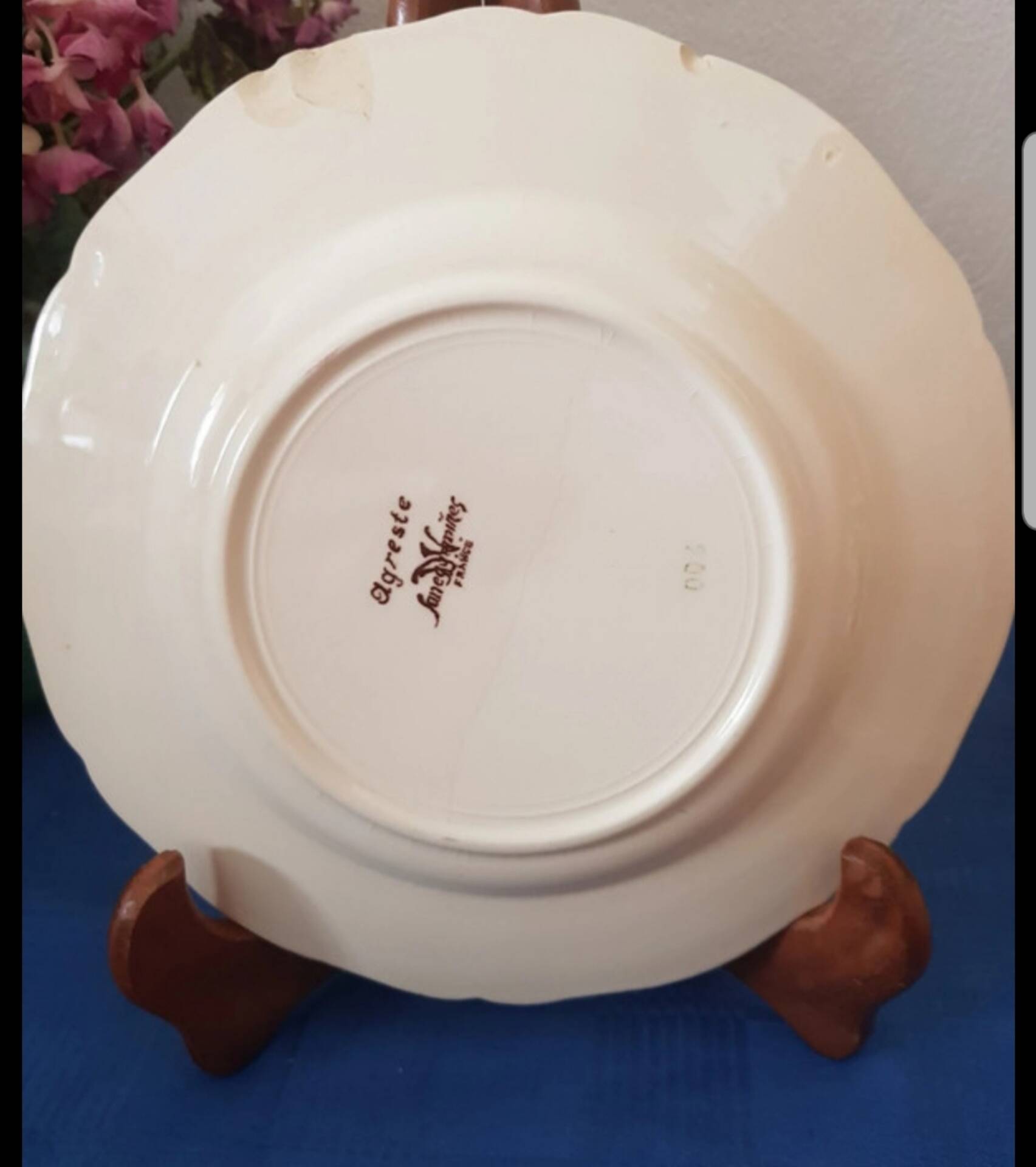 Set of 6 dessert plates, Sarreguemines Agreste