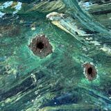 oil on panel Luxurious Waterfall Langevin La Réunion signed Smith