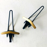 Pair of metal coat hangers, 1950s