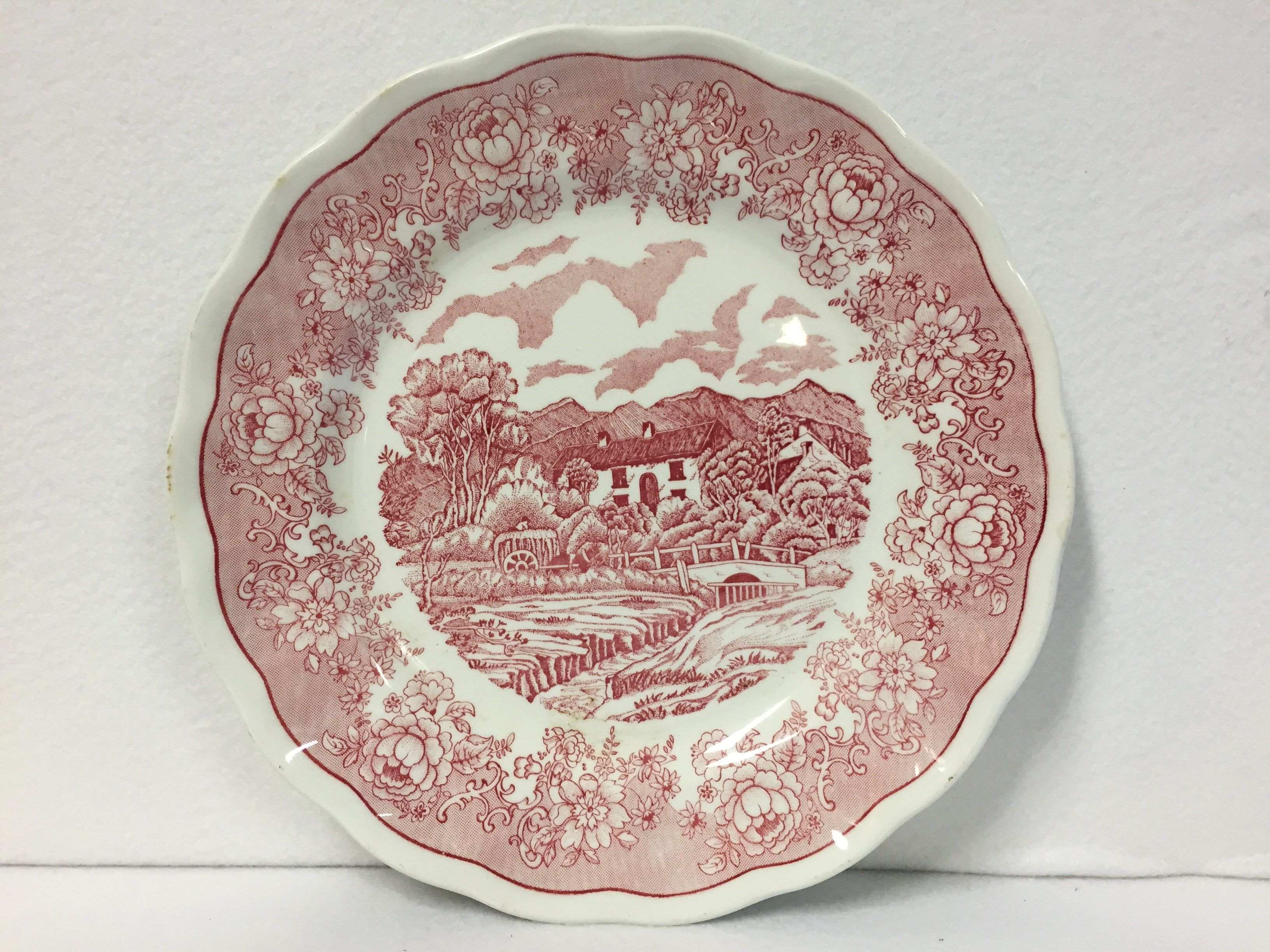 Decorative plate italian earthenware N.Fontebasso 1760 english landscape