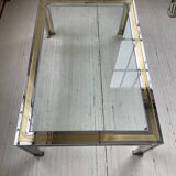 Table basse chrome laiton Romeo Rega