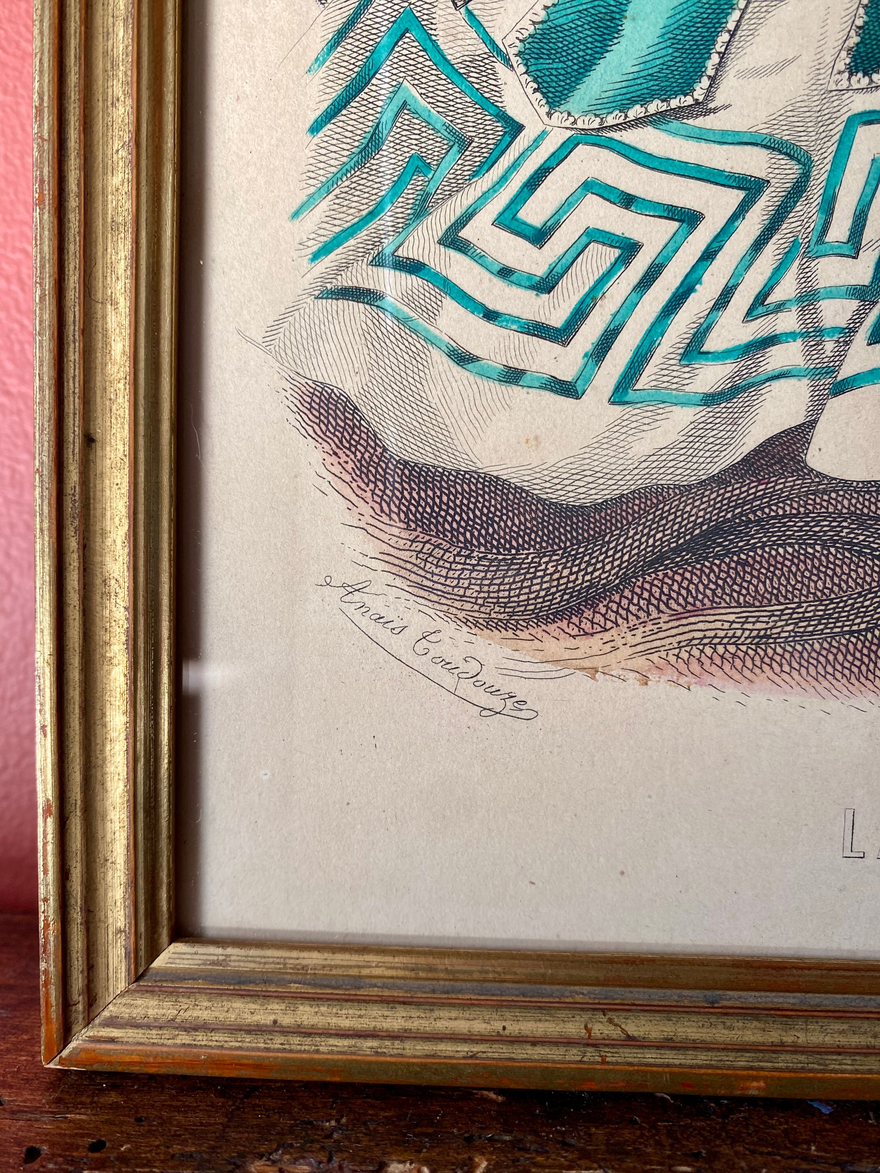 Engraving "Illustrated fashion" Anaïs Toudouze