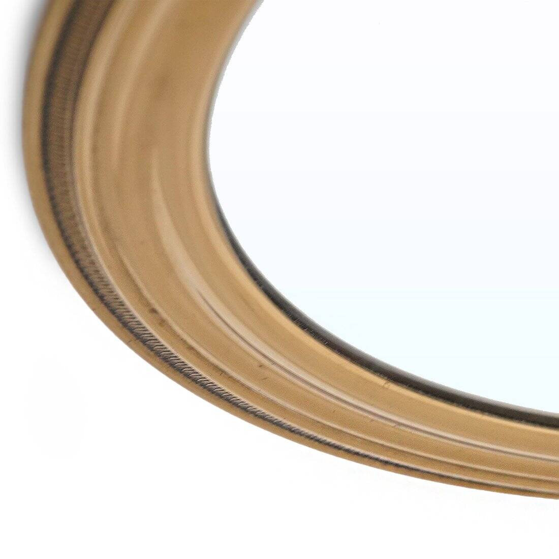 Round wall mirror in brass, 1950s