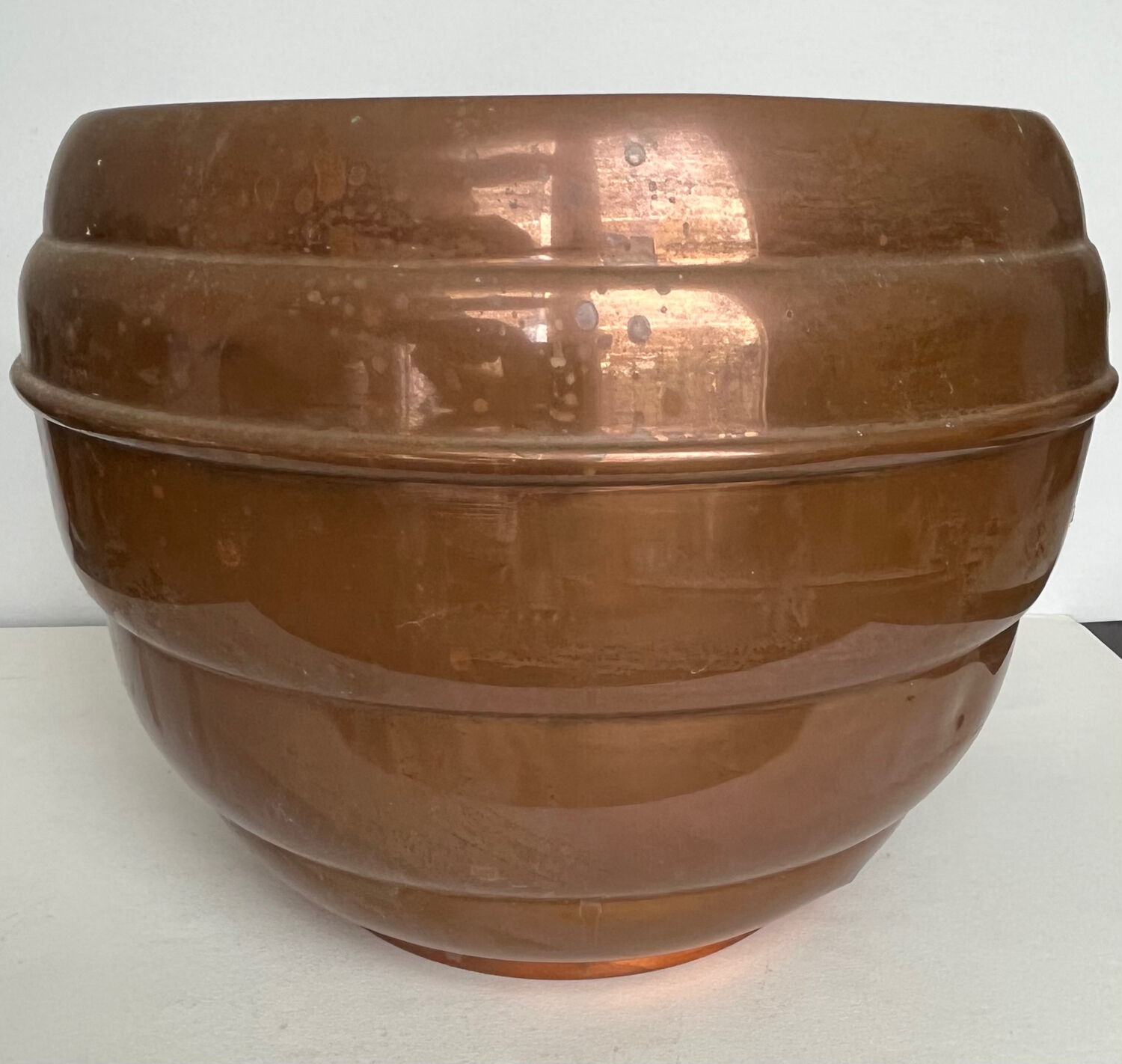 Grand cache pot ancien en cuivre