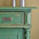 Antique cabinet in fir with green patina Metsä | Hector