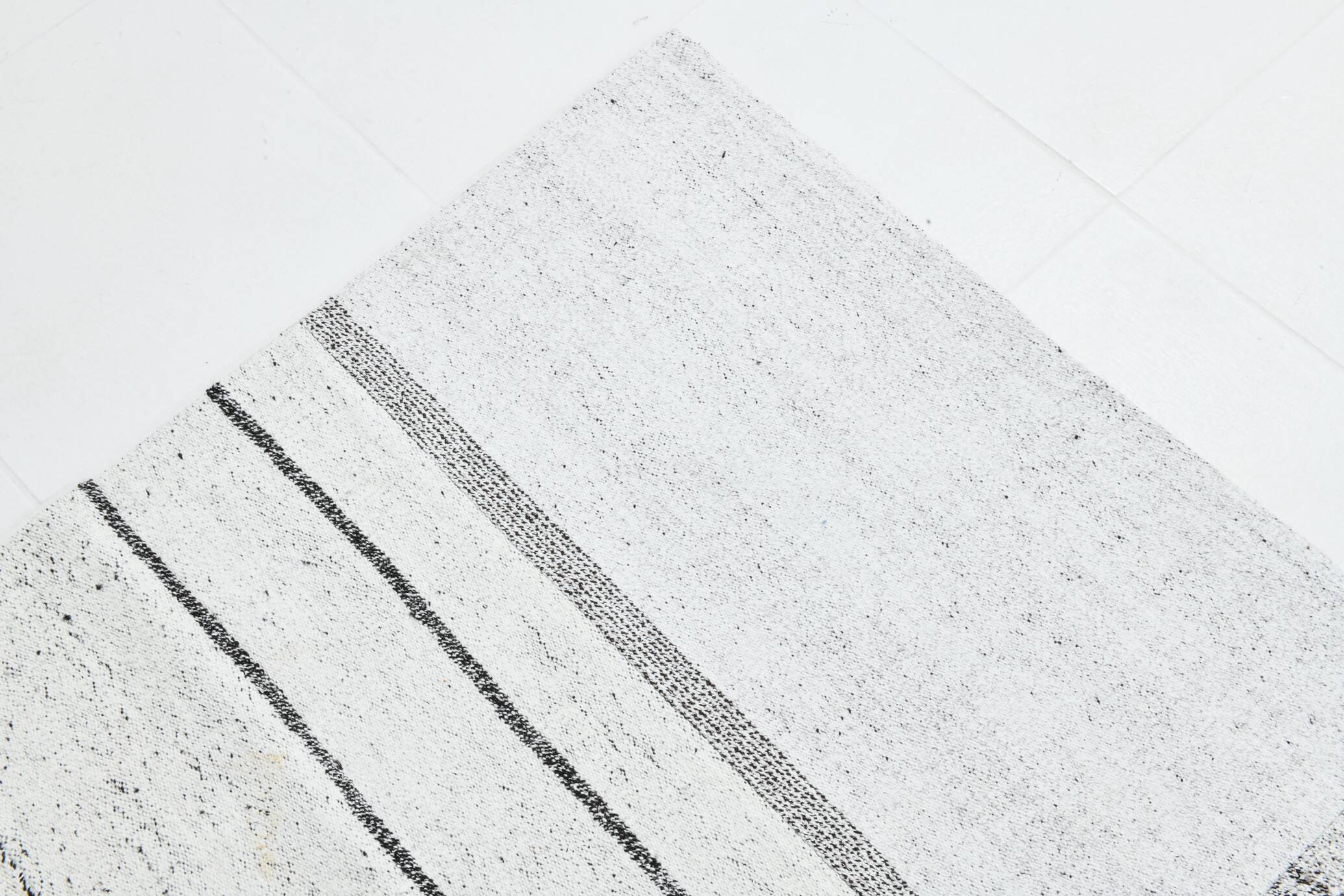 8x10 Contemporary White & Gray Solid Kilim Rug, 258x309Cm