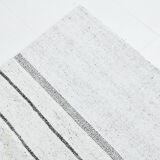 8x10 Contemporary White & Gray Solid Kilim Rug, 258x309Cm