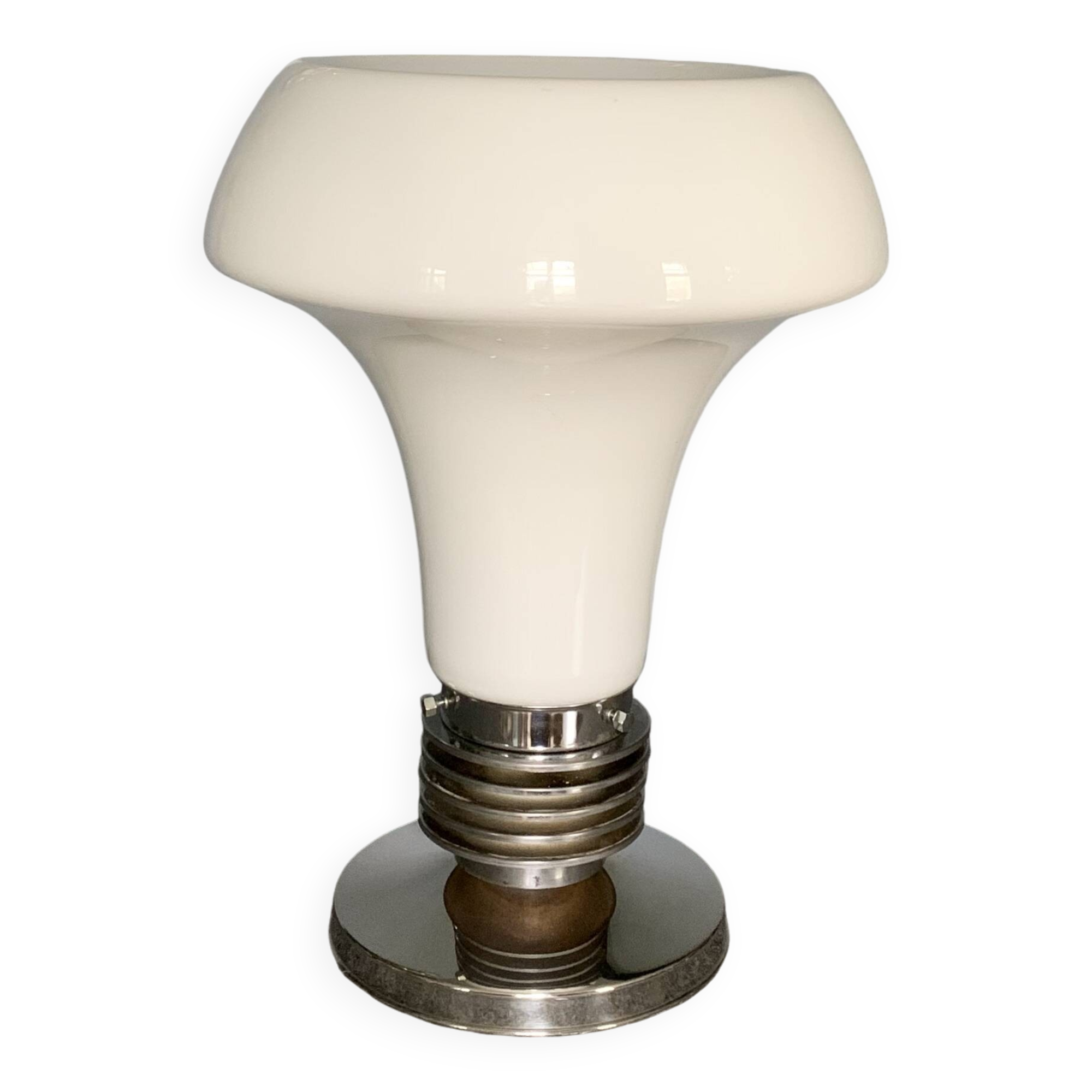 Large Murano glass and chrome lamp