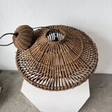 60s Ufo pendant light in Italian wicker