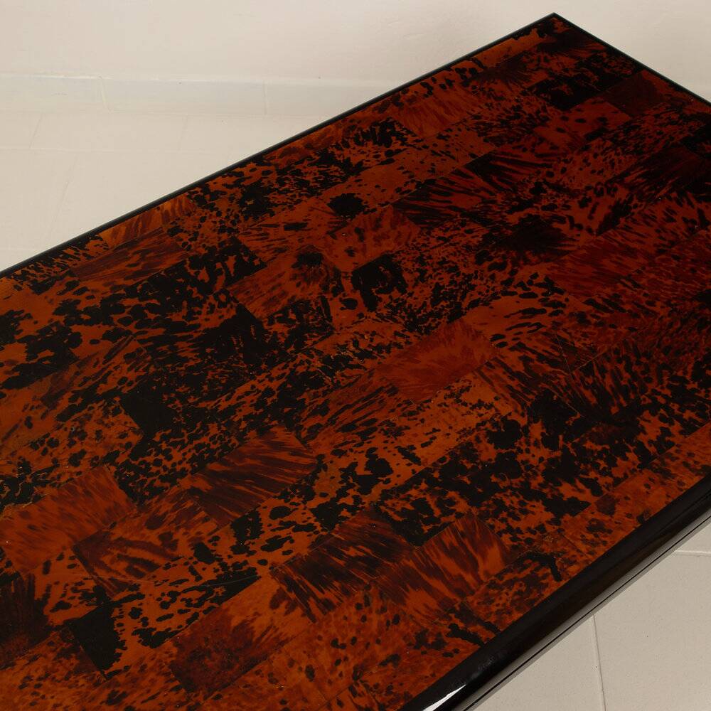 Tortoiseshell table by Roberto Jodice for Ottini Milano, 1975