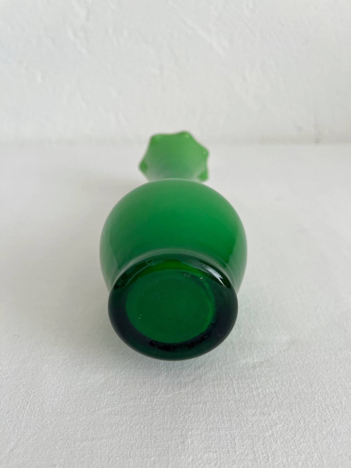 Vintage green opaline soliflore vase